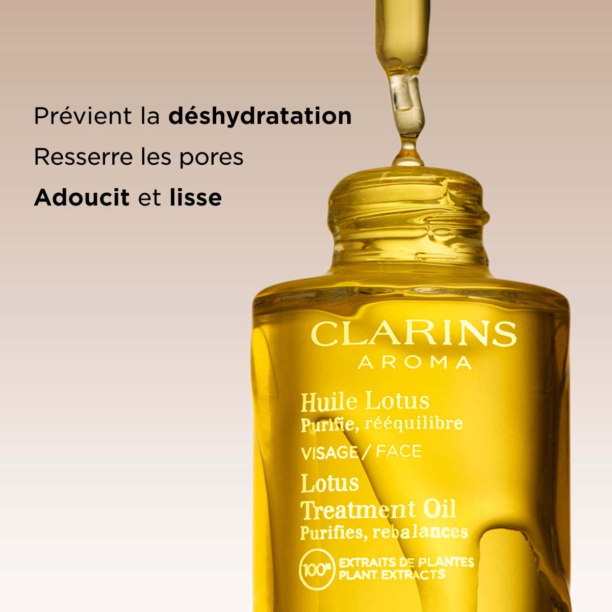 Clarins Lotus Face Treatment Oil for Combination or Oily Skin - Image 2