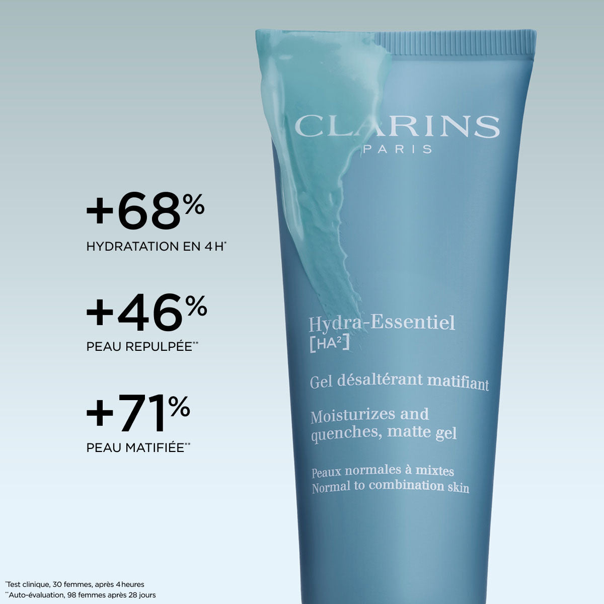 Clarins Hydra-Essentiel Hydrating Mattifying Face Gel - Image 2