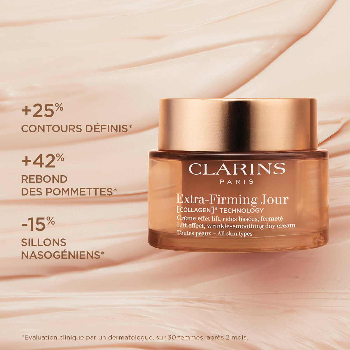 Clarins Extra-Firming Anti-Ageing Cream with COLLAGEN3 Technology - Image 2
