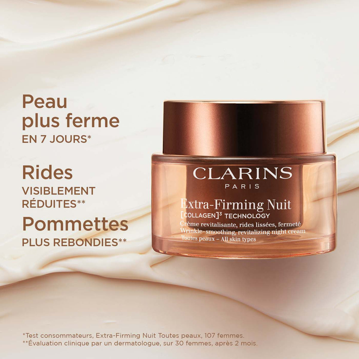 Clarins Extra-Firming COLLAGEN3 Anti-Ageing Night Cream - Image 2