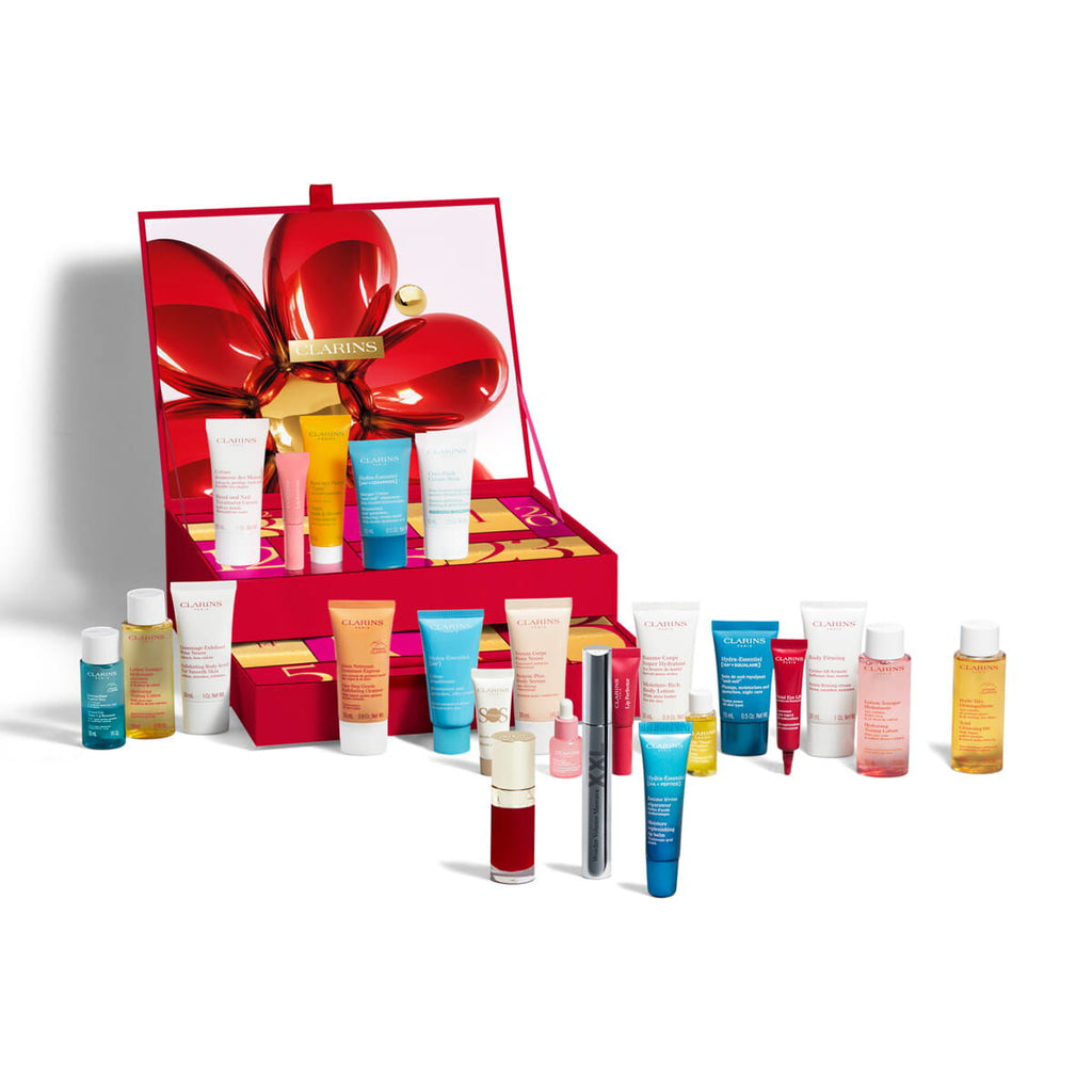 Clarins 24-Day Skincare and Makeup Advent Calendar - Image 1