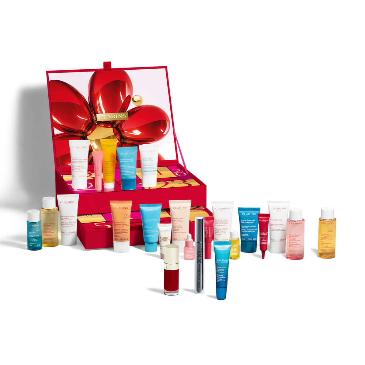 Clarins 24-Day Skincare and Makeup Advent Calendar - Image 1